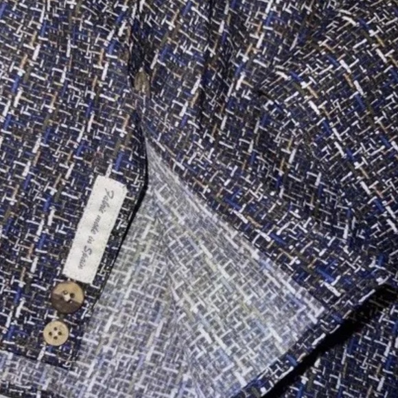 Visconti Black Long Sleeve Mens Buttondown Sizes S, M $155 Limited Edition - Picture 7 of 9